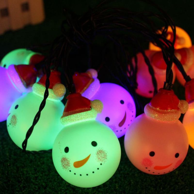 Cute Delicate 10 20 30 Leds Cozy Romantic Snowman Lights String Χριστουγεννιάτικα Φωτιστικά Διακοσμητικά Πάρτι Αυλής