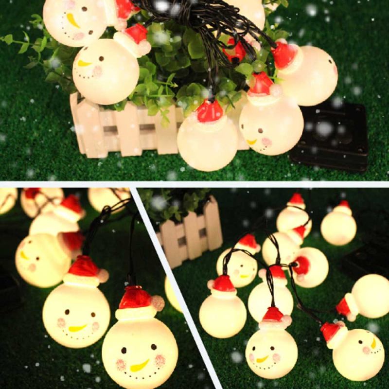 Cute Delicate 10 20 30 Leds Cozy Romantic Snowman Lights String Χριστουγεννιάτικα Φωτιστικά Διακοσμητικά Πάρτι Αυλής