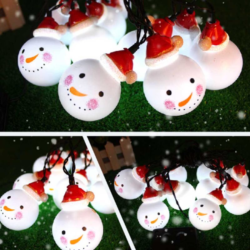 Cute Delicate 10 20 30 Leds Cozy Romantic Snowman Lights String Χριστουγεννιάτικα Φωτιστικά Διακοσμητικά Πάρτι Αυλής