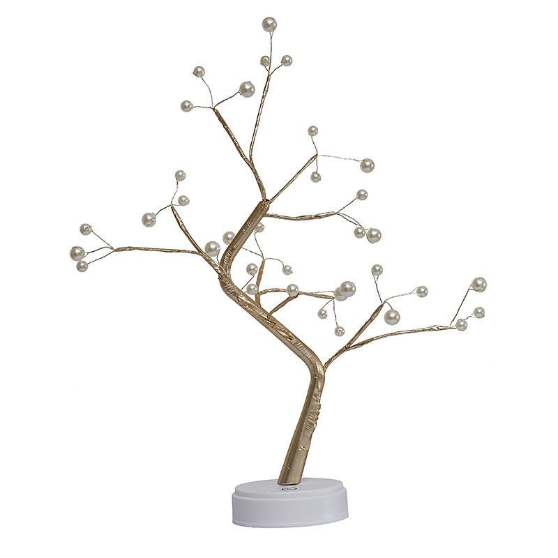 Επιτραπέζιο Φωτιστικό Led Tree Pearl Εκκρεμές Χάλκινο Σύρμα Firefly Διακόσμηση Δωματίου Νύχτας