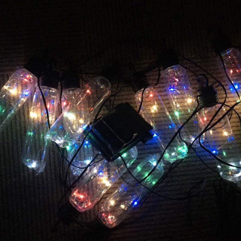 Fancy Outdoors Party Decoration Σωλήνα Led String Light Solar Energy Powered Αδιάβροχο Χάλκινο Σύρμα Ανοιχτό Ζεστό Λευκό Πολύχρωμο