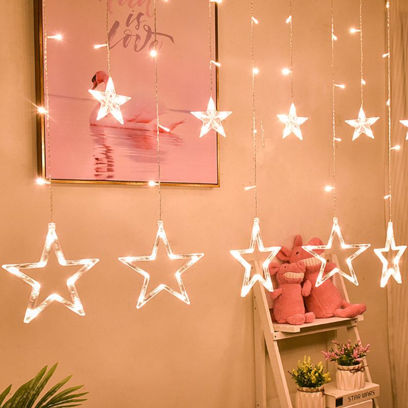 Φωτάκια Twinkle Star String 3m Αδιάβροχα Κουρτίνας Αστεριών Με Αλλαγή Χρώματος Για Γάμο Χριστουγεννιάτικη Διακόσμηση Φεστιβάλ Πάρτι Στο Σπίτι Στον Κήπο