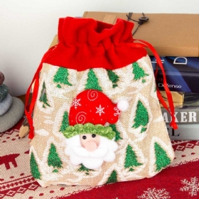 Ντελικάτο Χαριτωμένο Φορητό Χαρτοκιβώτιο Άλκες Άγιος Βασίλης Με Μοτίβο Χριστουγεννιάτικη Τσάντα Με Κορδόνι Χειρός Αποθήκευσης Καραμέλας