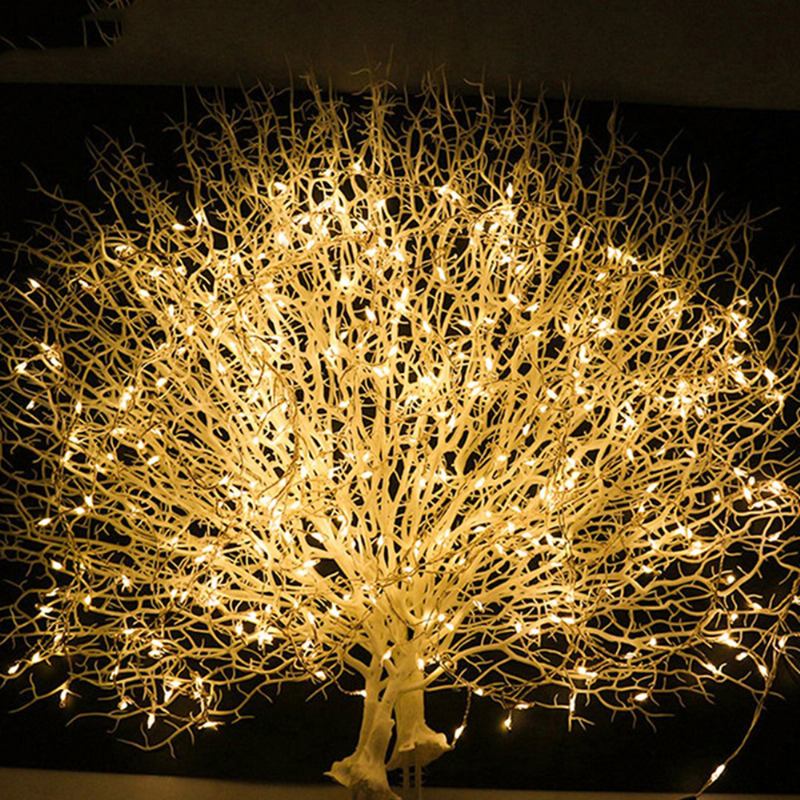 Solar Energy 10m 200 Led Firecracker String Lights Για Χριστουγεννιάτικη Διακόσμηση Εσωτερικών Χώρων Φωτεινό Χάλκινο Σύρμα Πολύχρωμες Αλυσίδες Φωτιστικών Ζεστό Λευκό