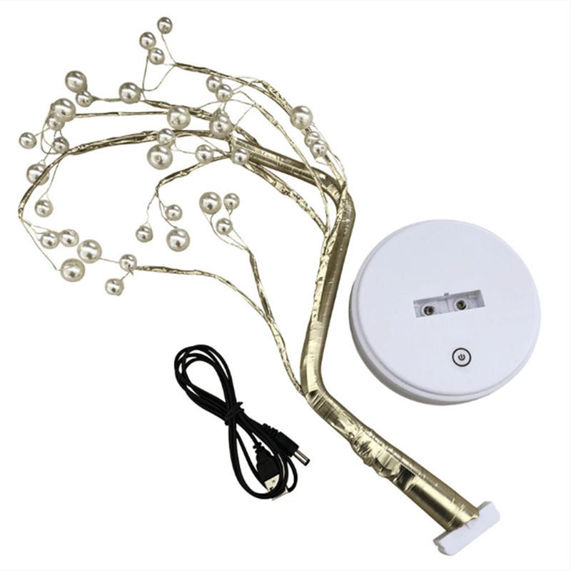 Usb Τύπος Firefly Tree Light Διακοσμητικό Νυχτερινό Φως Με Αφαιρούμενη Βάση Μπαταρία