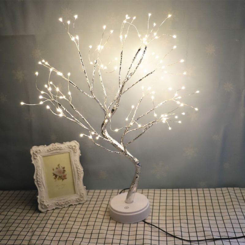 Usb Τύπος Firefly Tree Light Διακοσμητικό Νυχτερινό Φως Με Αφαιρούμενη Βάση Μπαταρία